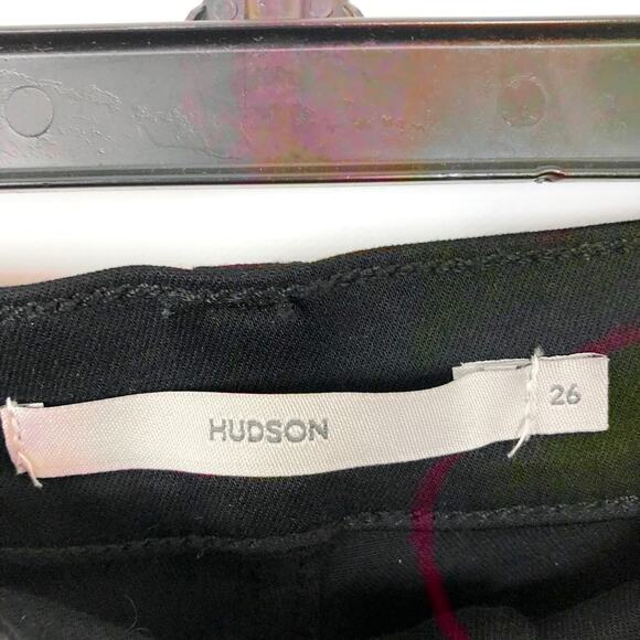 Hudson Womens Centerfold Skinny Jeans 26 US 2 Black High Rise Ankle Coated NWT - Picture 9 of 12
